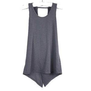 Athleta grey textured stripe flow tank size XS-M